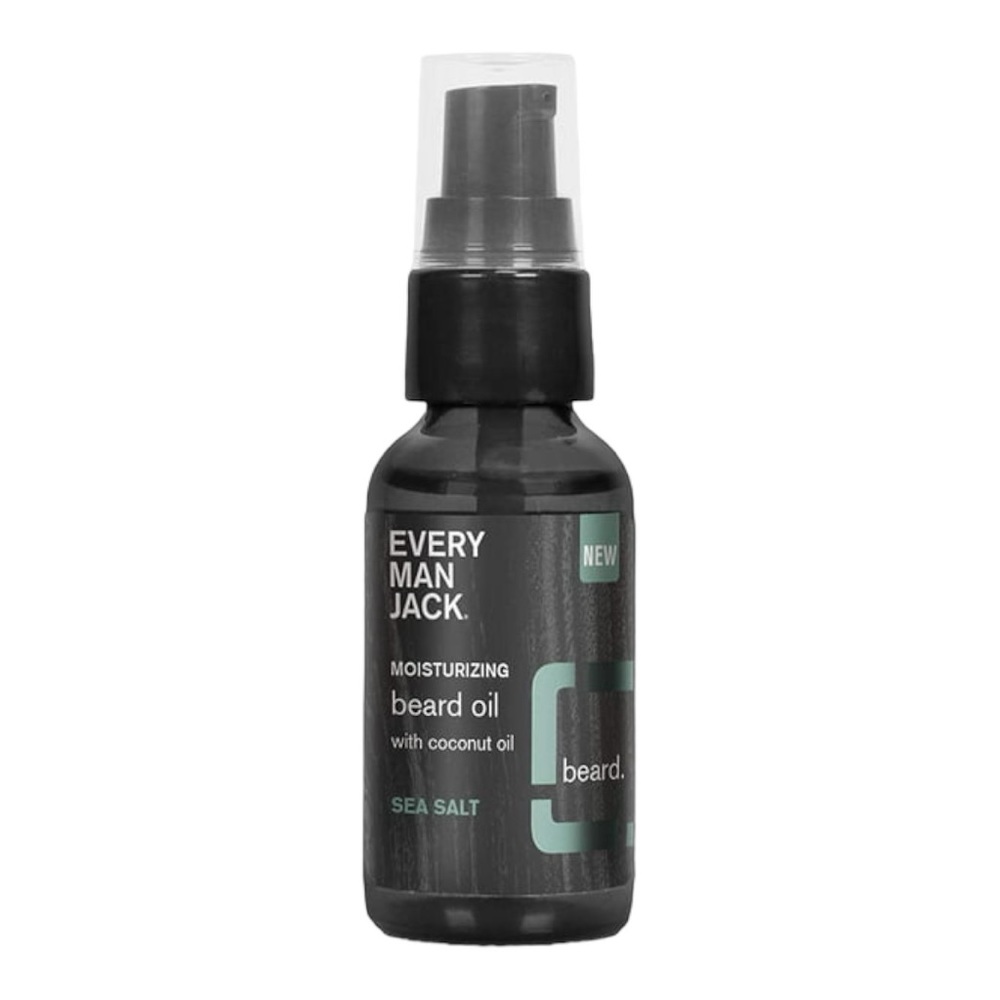 EVERY MAN JACK MOISTURIZING BEARD OIL WITH COCONUT OIL/SEA SALT - NEW, NO BOX